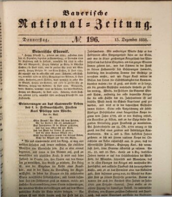 Bayerische National-Zeitung Donnerstag 13. Dezember 1838