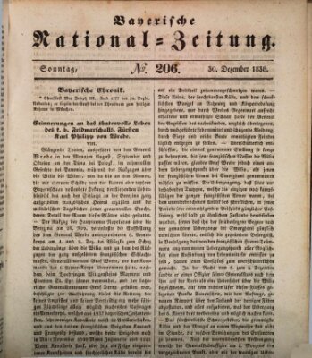 Bayerische National-Zeitung Sonntag 30. Dezember 1838