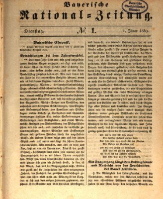 Bayerische National-Zeitung Dienstag 1. Januar 1839