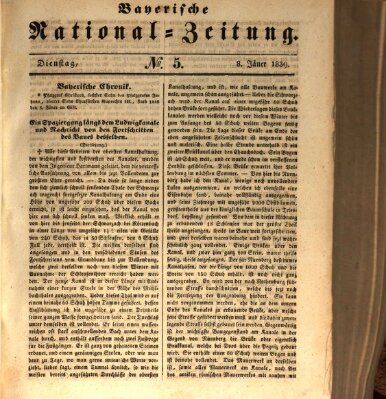 Bayerische National-Zeitung Dienstag 8. Januar 1839