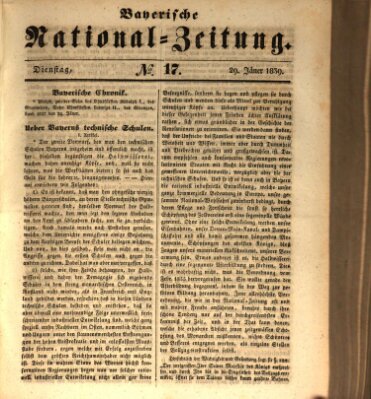 Bayerische National-Zeitung Dienstag 29. Januar 1839