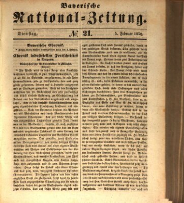 Bayerische National-Zeitung Dienstag 5. Februar 1839