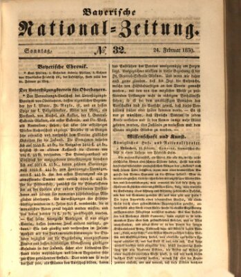 Bayerische National-Zeitung Sonntag 24. Februar 1839