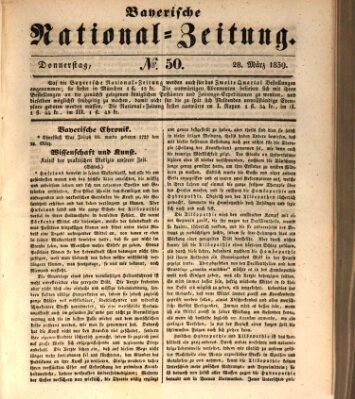 Bayerische National-Zeitung Donnerstag 28. März 1839