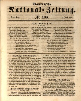 Bayerische National-Zeitung Dienstag 9. Juli 1839