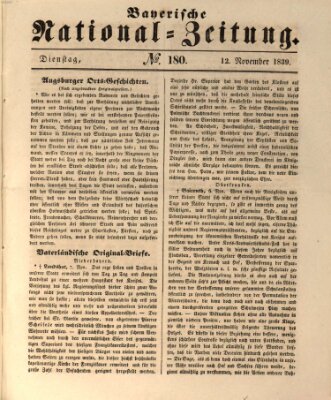 Bayerische National-Zeitung Dienstag 12. November 1839