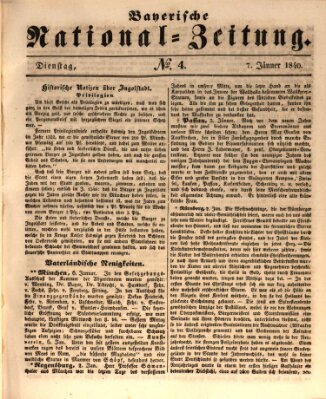 Bayerische National-Zeitung Dienstag 7. Januar 1840