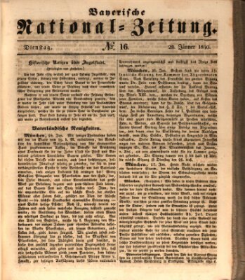 Bayerische National-Zeitung Dienstag 28. Januar 1840