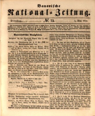 Bayerische National-Zeitung Dienstag 5. Mai 1840