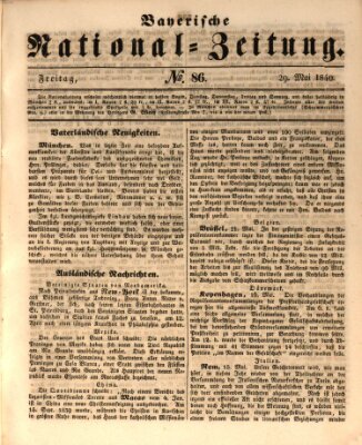 Bayerische National-Zeitung Freitag 29. Mai 1840