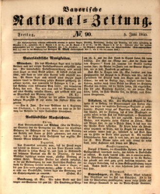 Bayerische National-Zeitung Freitag 5. Juni 1840