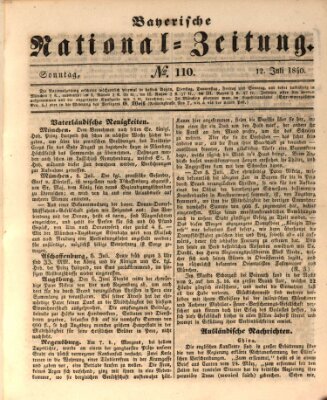 Bayerische National-Zeitung Sonntag 12. Juli 1840