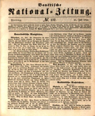 Bayerische National-Zeitung Freitag 24. Juli 1840