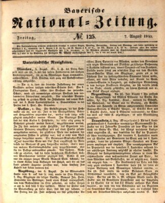 Bayerische National-Zeitung Freitag 7. August 1840