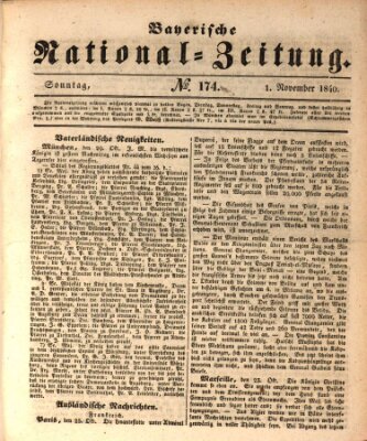 Bayerische National-Zeitung Sonntag 1. November 1840