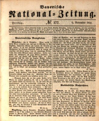 Bayerische National-Zeitung Freitag 6. November 1840