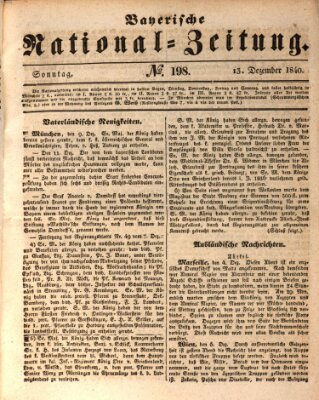 Bayerische National-Zeitung Sonntag 13. Dezember 1840