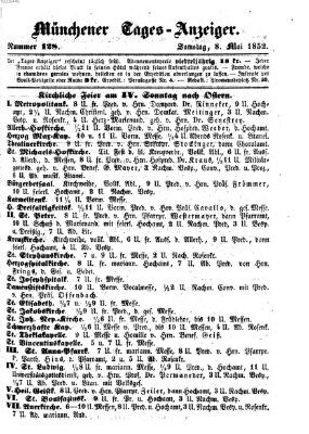 Münchener Tages-Anzeiger Samstag 8. Mai 1852