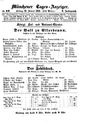 Münchener Tages-Anzeiger Freitag 14. Januar 1853