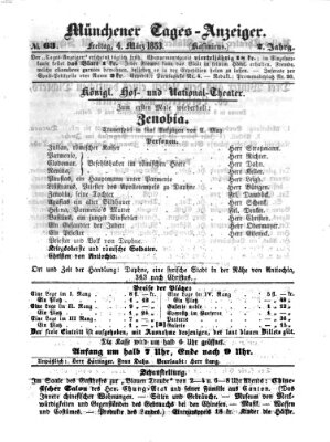 Münchener Tages-Anzeiger Freitag 4. März 1853