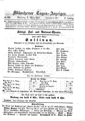 Münchener Tages-Anzeiger Dienstag 8. März 1853