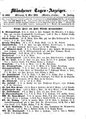 Münchener Tages-Anzeiger Mittwoch 4. Mai 1853