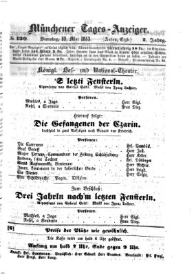 Münchener Tages-Anzeiger Dienstag 10. Mai 1853