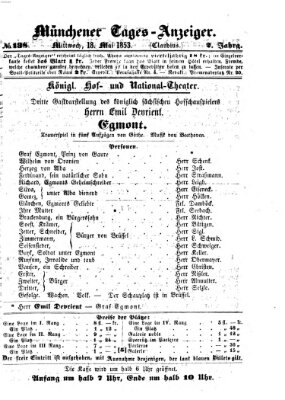 Münchener Tages-Anzeiger Mittwoch 18. Mai 1853