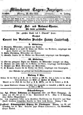 Münchener Tages-Anzeiger Montag 30. Mai 1853