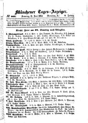 Münchener Tages-Anzeiger Samstag 11. Juni 1853