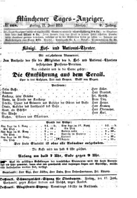 Münchener Tages-Anzeiger Freitag 17. Juni 1853