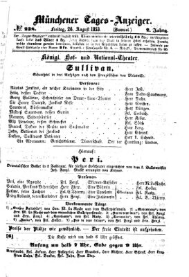 Münchener Tages-Anzeiger Freitag 26. August 1853