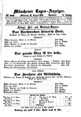 Münchener Tages-Anzeiger Mittwoch 31. August 1853