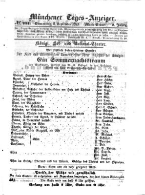 Münchener Tages-Anzeiger Donnerstag 8. September 1853