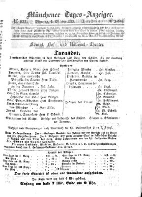 Münchener Tages-Anzeiger Dienstag 4. Oktober 1853