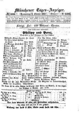 Münchener Tages-Anzeiger Donnerstag 6. Oktober 1853