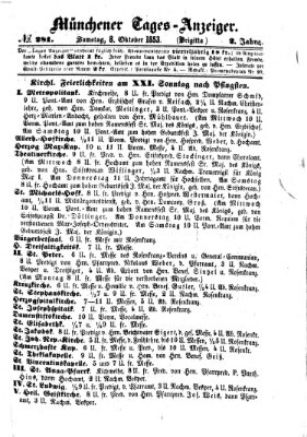 Münchener Tages-Anzeiger Samstag 8. Oktober 1853