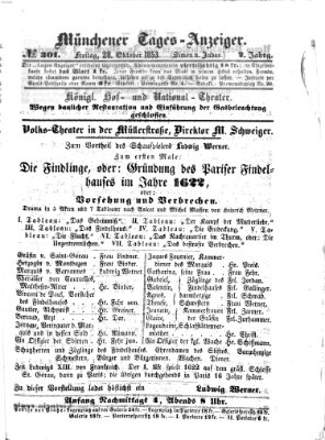 Münchener Tages-Anzeiger Freitag 28. Oktober 1853