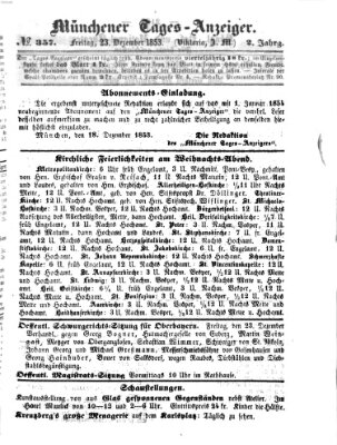 Münchener Tages-Anzeiger Freitag 23. Dezember 1853