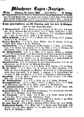 Münchener Tages-Anzeiger Samstag 14. Januar 1854