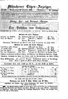 Münchener Tages-Anzeiger Donnerstag 23. Februar 1854