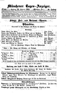 Münchener Tages-Anzeiger Freitag 24. Februar 1854