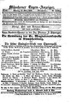 Münchener Tages-Anzeiger Montag 13. März 1854