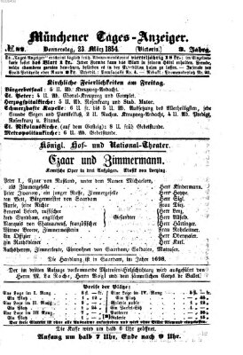 Münchener Tages-Anzeiger Donnerstag 23. März 1854