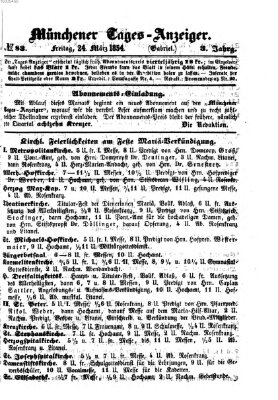 Münchener Tages-Anzeiger Freitag 24. März 1854