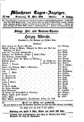 Münchener Tages-Anzeiger Donnerstag 30. März 1854