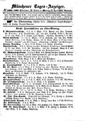 Münchener Tages-Anzeiger Montag 17. April 1854