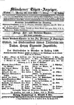 Münchener Tages-Anzeiger Montag 24. April 1854