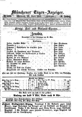 Münchener Tages-Anzeiger Mittwoch 26. April 1854