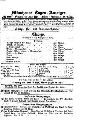 Münchener Tages-Anzeiger Dienstag 16. Mai 1854